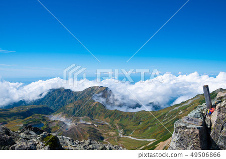 Tateyama mountain range peak view of Mt. Oiso and the view of Murododaira and Oita Daihidake spreading under the eyes 49506866