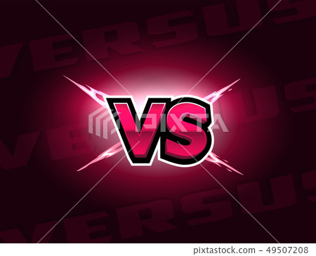 VS letters on lightning background. Versus logo. Vector illustration. 49507208