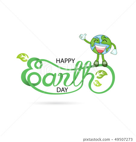 Green Happy Earth Day Typographical Design Green Happy Earth Day Typographical Design 49507273