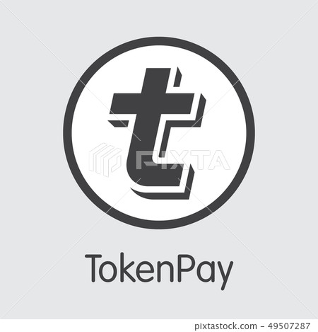 TPAY - Tokenpay. The Logo of Virtual Momey or Market Emblem. 49507287