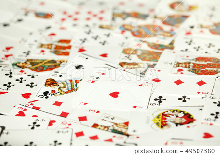 Four aces, various colorful playing cards Four aces, various colorful playing cards 49507380