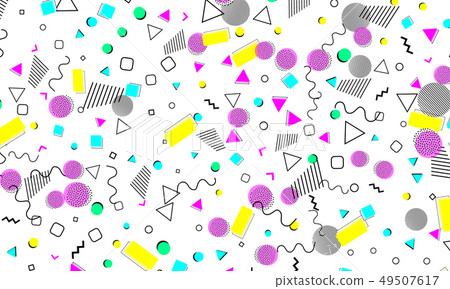 Pop art color background. Memphis pattern Pop art color background. Memphis pattern 49507617