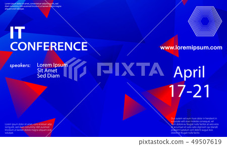 Conference announcement design template. 49507619