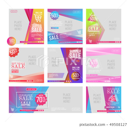 8 Social media banner collection pack template 49508127