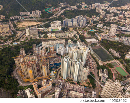 Aerial view of intersections or junctions in Sham 49508462