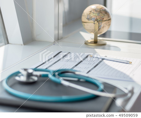 Doctor workspace working table patient discharge 49509059