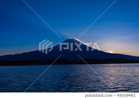 (靜岡縣)Lake Tanuki,富士山花粉光環的黎明 (靜岡縣)Lake Tanuki,富士山花粉光環的黎明 49509461