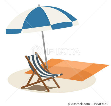 遮陽傘和沙灘椅 遮陽傘和沙灘椅 49509649