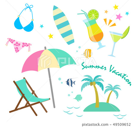 Summer vacation icon set - Stock Illustration [49509652] - PIXTA