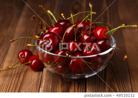Bowl with fresh red Cherries. Bowl with fresh red Cherries. 49510132