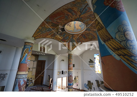 Abandoned Niigata Russian village inside church 49510252