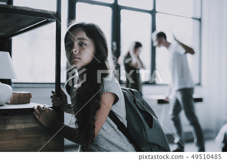 Girl with Sad Face. Family Quarrels. Break Up. Girl with Sad Face. Family Quarrels. Break Up. 49510485
