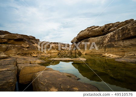 Natural of Rock Canyon in Mekhong River in Ubon Natural of Rock Canyon in Mekhong River in Ubon 49510576