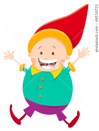 Happy Gnome Or Dwarf Cartoon Illustration Stock Illustration 49510723 Pixta