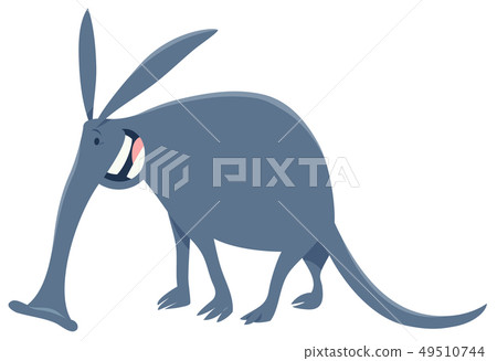 funny aardvark cartoon animal character 49510744