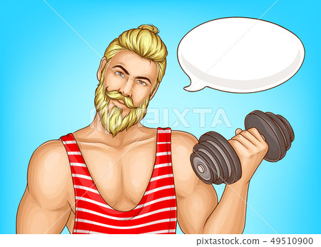Man doing fitness exercises cartoon vector poster Man doing fitness exercises cartoon vector poster 49510900