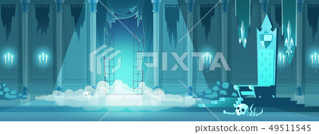 Evil king castle throne room cartoon vector 49511545