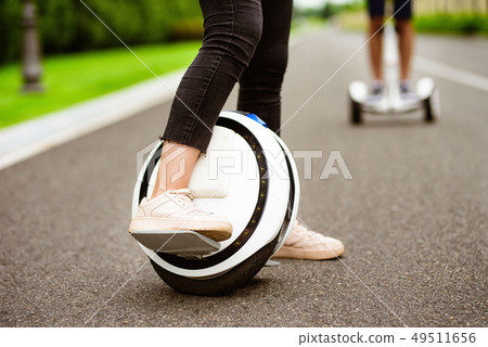 Close Up Road.Female Legs. Romantic Relationships. 49511656