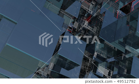 Abstract technology background with glass cubes Abstract technology background with glass cubes 49512792