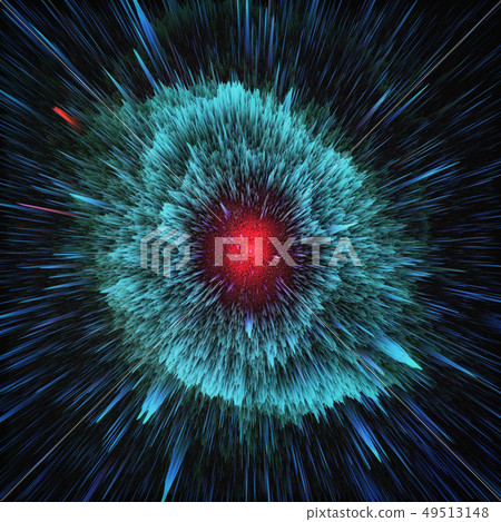 Colorful galaxy abstract cosmic background. Shiny fantasy universe. Deep cosmos. Exploding star in 49513148