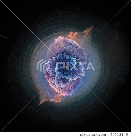 Colorful galaxy abstract cosmic background. Shiny fantasy universe. Deep cosmos. Exploding star in 49513149