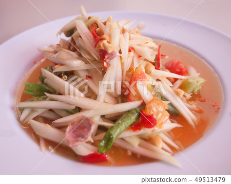 green papaya salad thai food 49513479