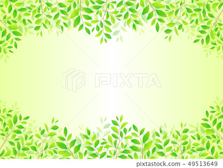 背景材料_木葉若葉青葉鮮綠 49513649