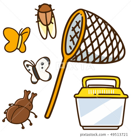 Yellow insect removal illustration set Yellow insect removal illustration set 49513721