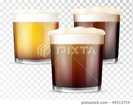 Realistic style of glasses beer. 49513754