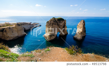 Pigeon Rocks in Beirut, Lebanon Pigeon Rocks in Beirut, Lebanon 49513798