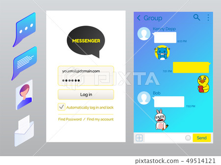 Messenger Interface of Chatting Page Vector Messenger Interface of Chatting Page Vector 49514121