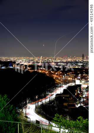 伊丹機場夜視圖和飛行踪影 伊丹機場夜視圖和飛行踪影 49514346