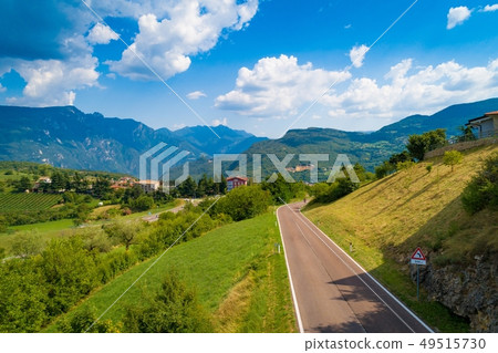 Aerial view on mountain road. 49515730