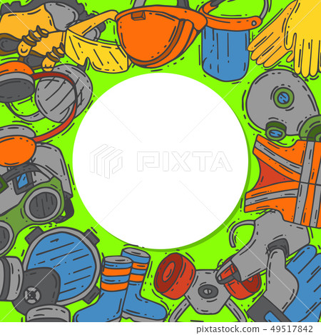 Personal protective equipment for safe work vector illustration. Big sale on health and safety 49517842