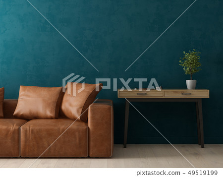 Interior of modern living room with chair 3D rendering 49519199