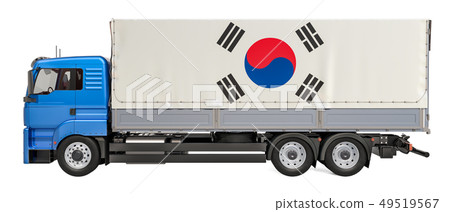 Cargo Delivery in South Korea concept, 3D 49519567