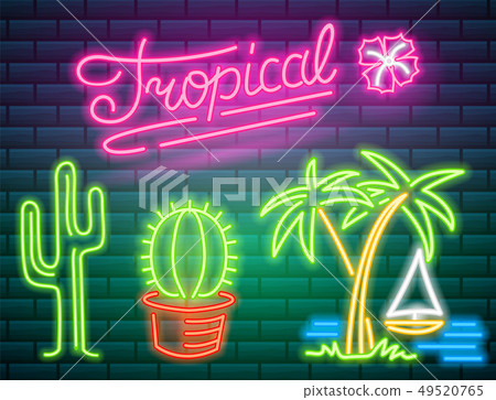 neon sign tropical