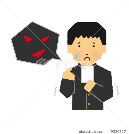 Students, middle and high school students, men, smartphones, smartphones, fraud, (simple touch) 49520827