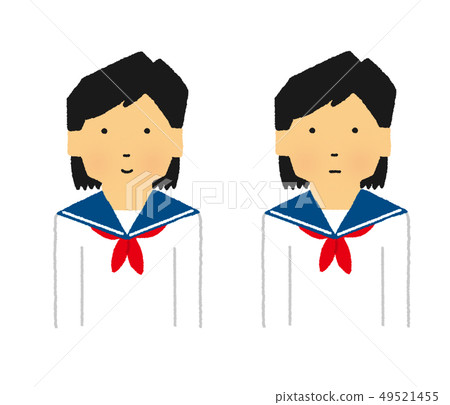 Student, high school student, woman, smile, true face, set, laugh (simple touch) Student, high school student, woman, smile, true face, set, laugh (simple touch) 49521455