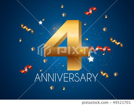 Template Logo 4 Years Anniversary Vector Illustration Template Logo 4 Years Anniversary Vector Illustration 49521701