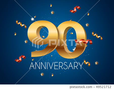 Template Logo 90 Years Anniversary Vector Illustration 49521712