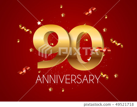 Template Logo 90 Years Anniversary Vector Illustration 49521718