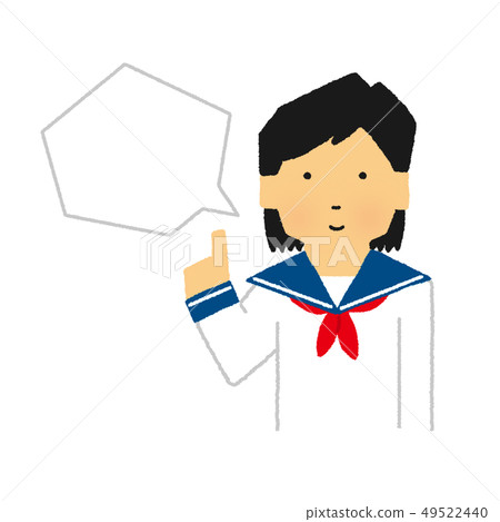 Students, women, middle and high school students, guidance, upper body, speech bubble, POP (simple touch) Students, women, middle and high school students, guidance, upper body, speech bubble, POP (simple touch) 49522440