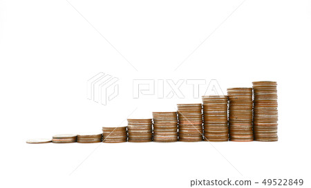 Money coins stack step growing growth saving money 49522849