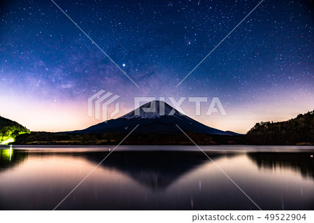 << Superb view >> Mt. Fuji and Milky Way, Lake Shoji << Superb view >> Mt. Fuji and Milky Way, Lake Shoji 49522904