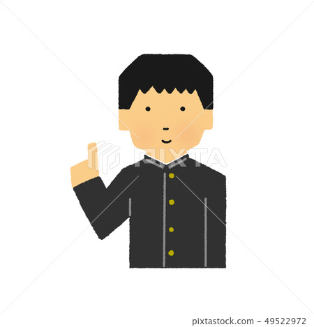 Student, male, middle and high school students, guidance, upper body, toe point, point, explanation (simple touch) 49522972