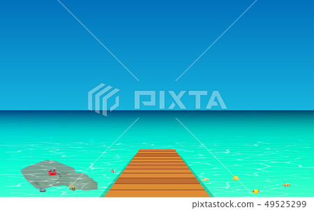 walkway, wood, beach 49525299