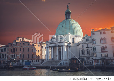 Water channels in the city of Venice 49525612
