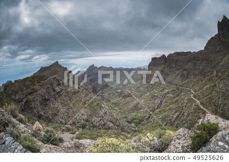 Mountain landscape on tropical island Tenerife, 49525626