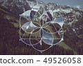Geometric collage with the mountains 49526058